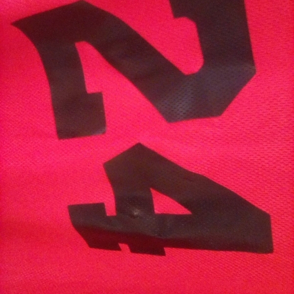 Foot Locker Vintage Red Polyester Mesh #24 Sleeveless Jersey. Sz. Men 2XL. NWOT! - Picture 6 of 11